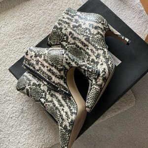 Design Lab snakeskin high heel ankle boots